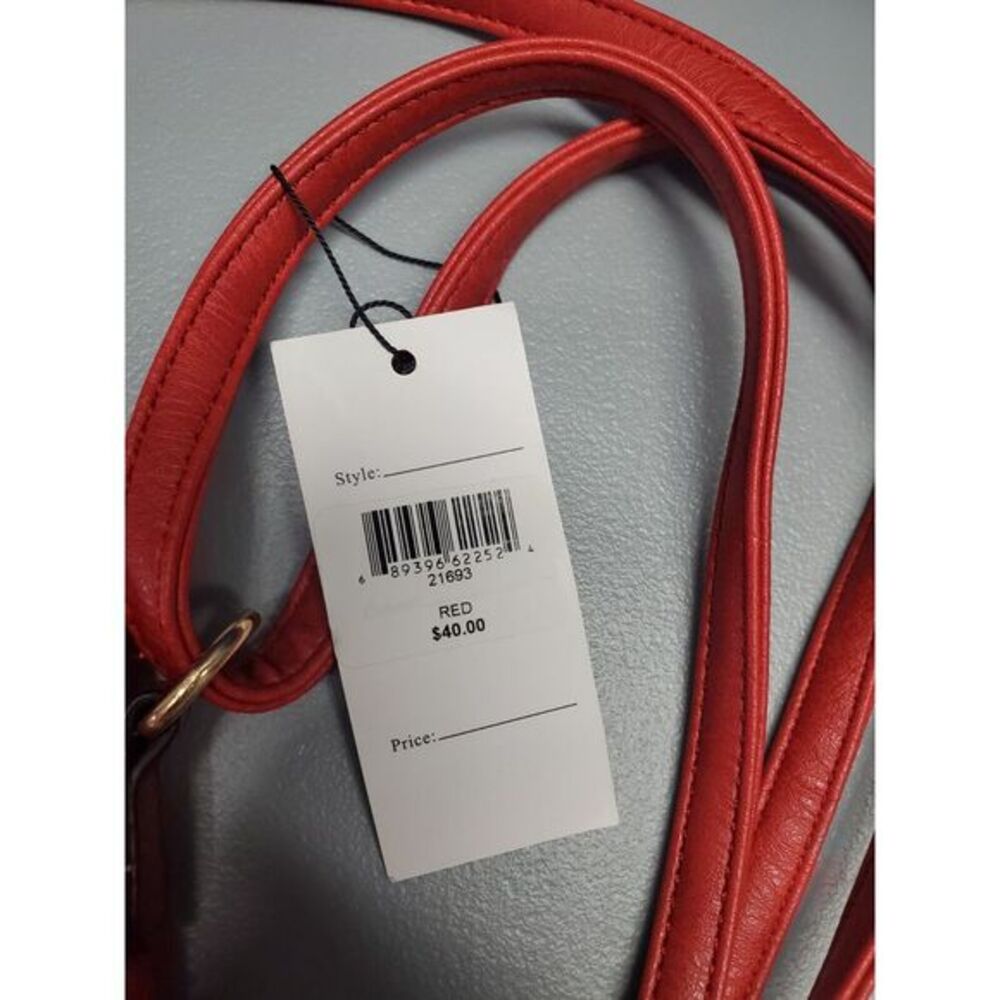 DS Bag Crossbody Bags‎ Womens Red Dual Tassel Vegan Shoulder Adjustable Strap - Picture 4 of 12